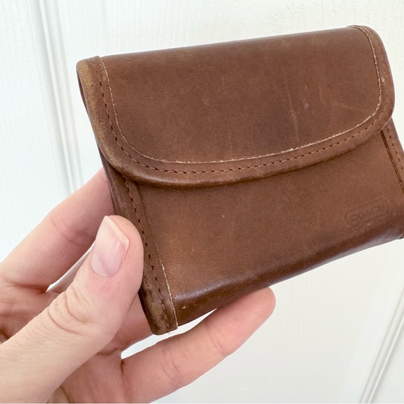 Coach Vintage Brown Leather Wallet & Key Case - Picture 3 of 16